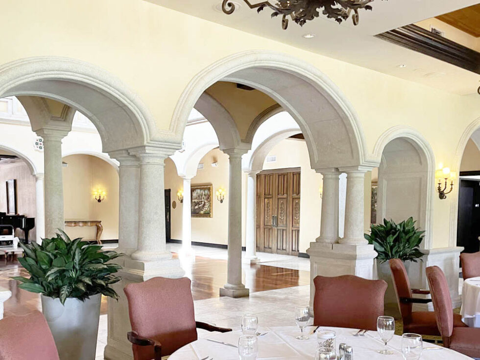 Tropical plants in a beautiful restaurant, Plant rental, Office Plants, Tampa, Clearwater, Saint Petersburg, Florida