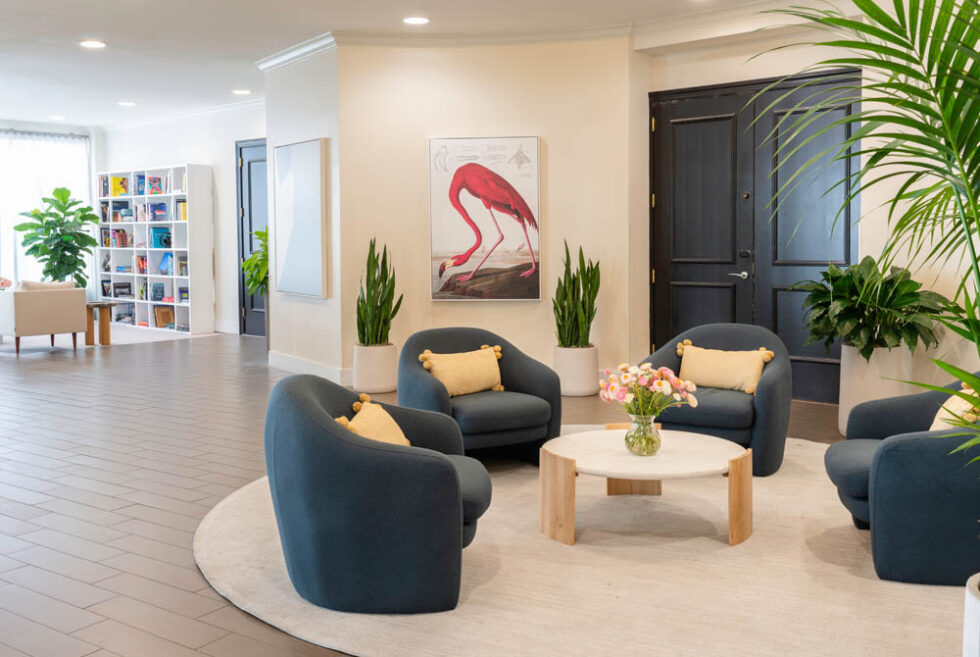 Office plants in a hotel lobby, sitting area, Tampa, Clearwater, Saint Petersburg, Florida
